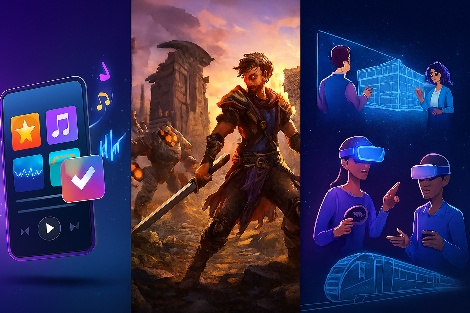 Modern Technology Banner - Laptop and Workspace